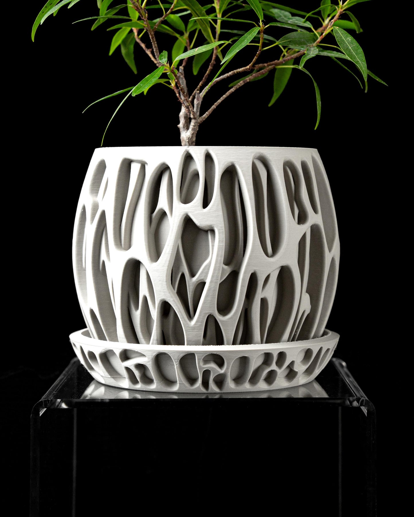 Moderner Blumentopf mit Drainage "Melt"| Exklusiv 3D gedruckter Topf für Blumen & Pflanzen