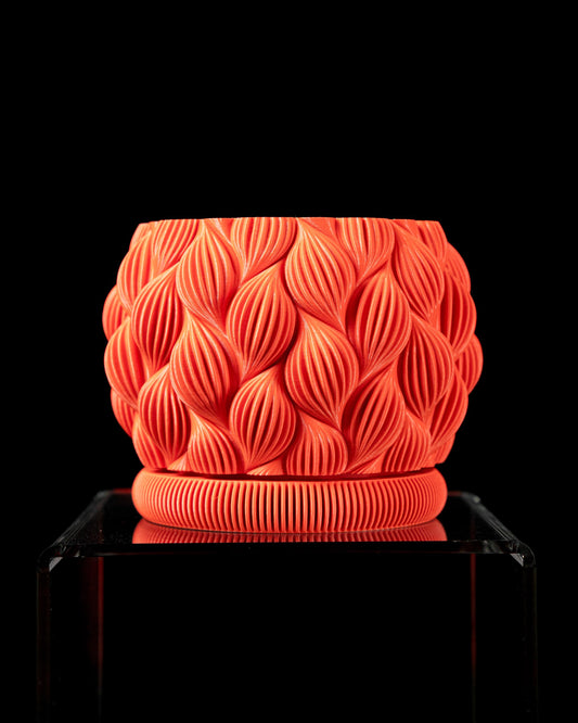 Moderner Blumentopf mit Drainage "Striata"| Exklusiv 3D gedruckter Topf für Blumen & Pflanzen