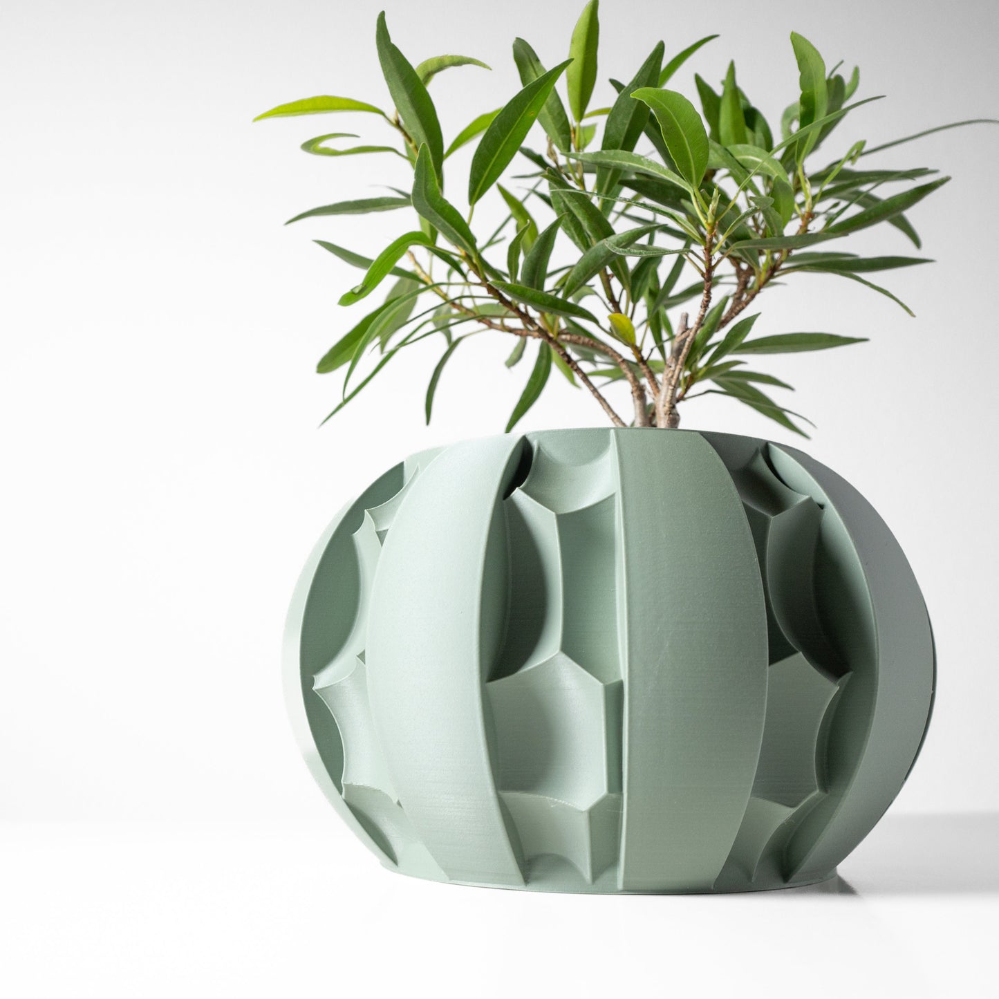 Moderner Blumentopf mit Drainage "Anre"| Exklusiv 3D gedruckter Topf für Blumen & Pflanzen