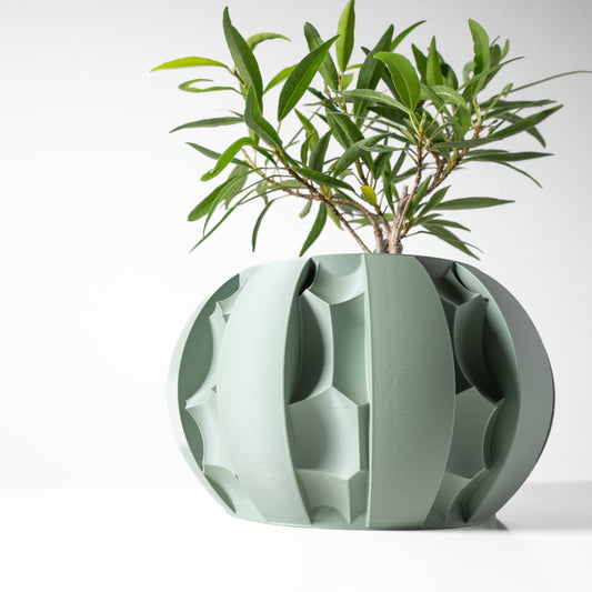 Moderner Blumentopf mit Drainage "Anre"| Exklusiv 3D gedruckter Topf für Blumen & Pflanzen