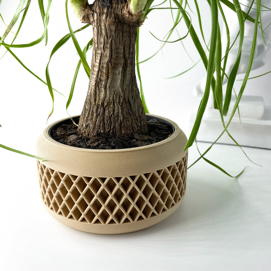 Moderner Blumentopf mit Drainage "Xivu"| Exklusiv 3D gedruckter Topf für Blumen & Pflanzen