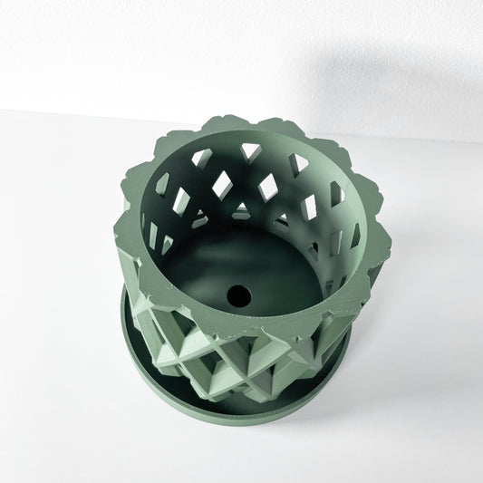 Moderner Orchideentopf mit Drainage "Enula"| Exklusiv 3D gedruckter Topf für Orchideen und Sukkulenten
