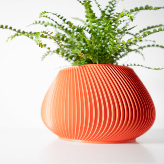 Moderner Blumentopf mit Drainage "Ivad"| Exklusiv 3D gedruckter Topf für Blumen & Pflanzen