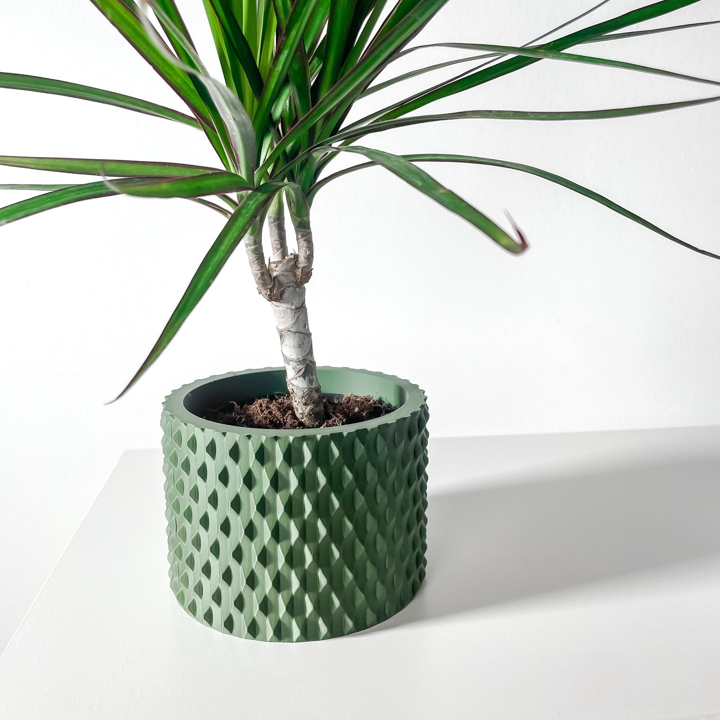 Moderner Blumentopf mit Drainage "Ridno"| Exklusiv 3D gedruckter Topf für Blumen & Pflanzen