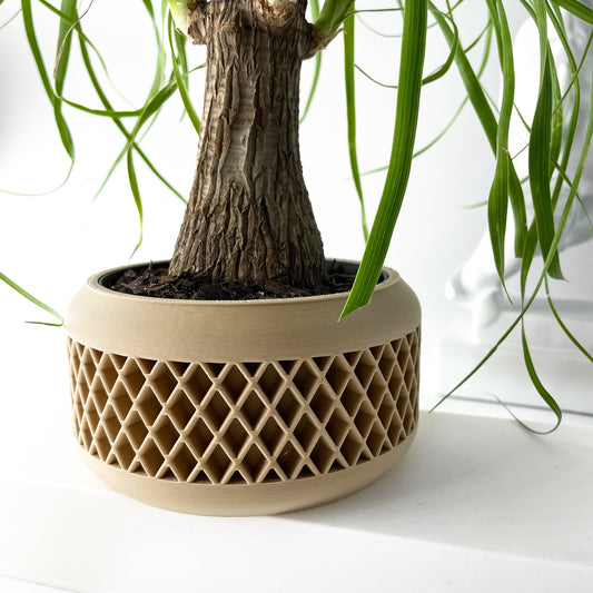 Moderner Blumentopf mit Drainage "Xivu"| Exklusiv 3D gedruckter Topf für Blumen & Pflanzen