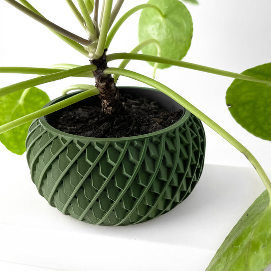 Moderner Blumentopf mit Drainage "Ralve"| Exklusiv 3D gedruckter Topf für Blumen & Pflanzen