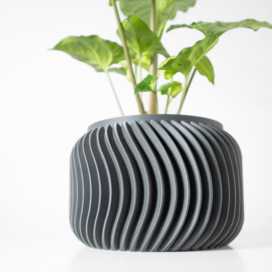 Moderner Blumentopf mit Drainage "Xeliv"| Exklusiv 3D gedruckter Topf für Blumen & Pflanzen