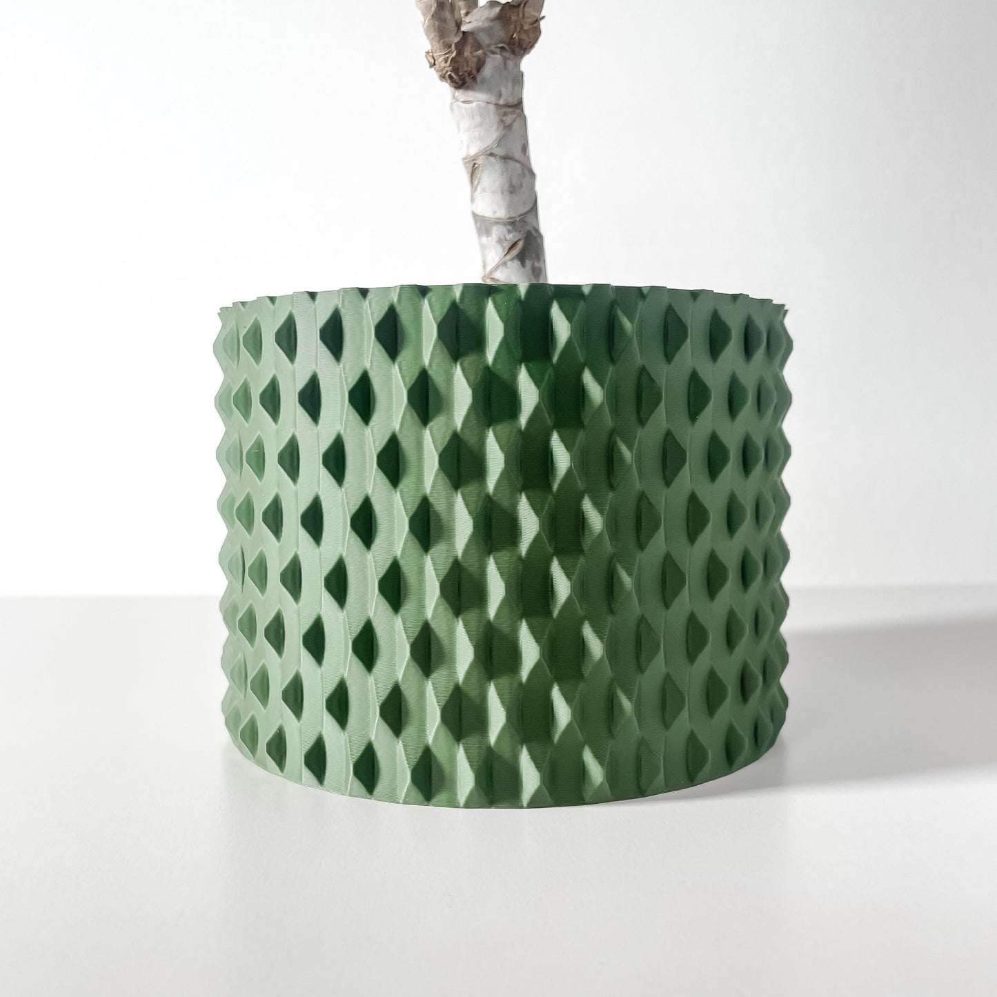 Moderner Blumentopf mit Drainage "Ridno"| Exklusiv 3D gedruckter Topf für Blumen & Pflanzen