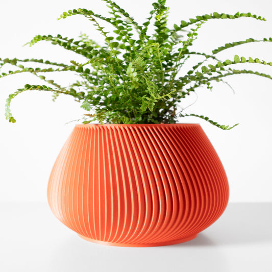 Moderner Blumentopf mit Drainage "Ivad"| Exklusiv 3D gedruckter Topf für Blumen & Pflanzen