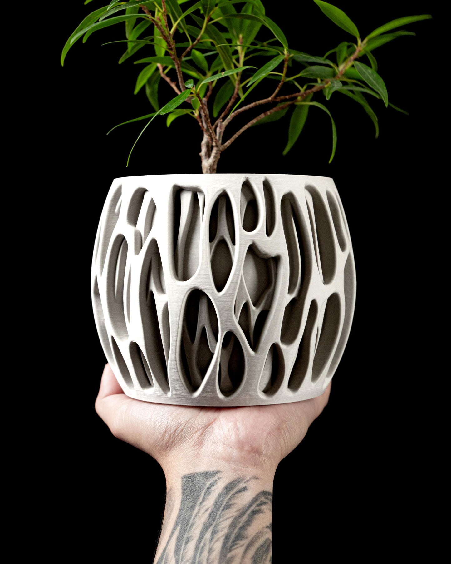 Moderner Blumentopf mit Drainage "Melt"| Exklusiv 3D gedruckter Topf für Blumen & Pflanzen