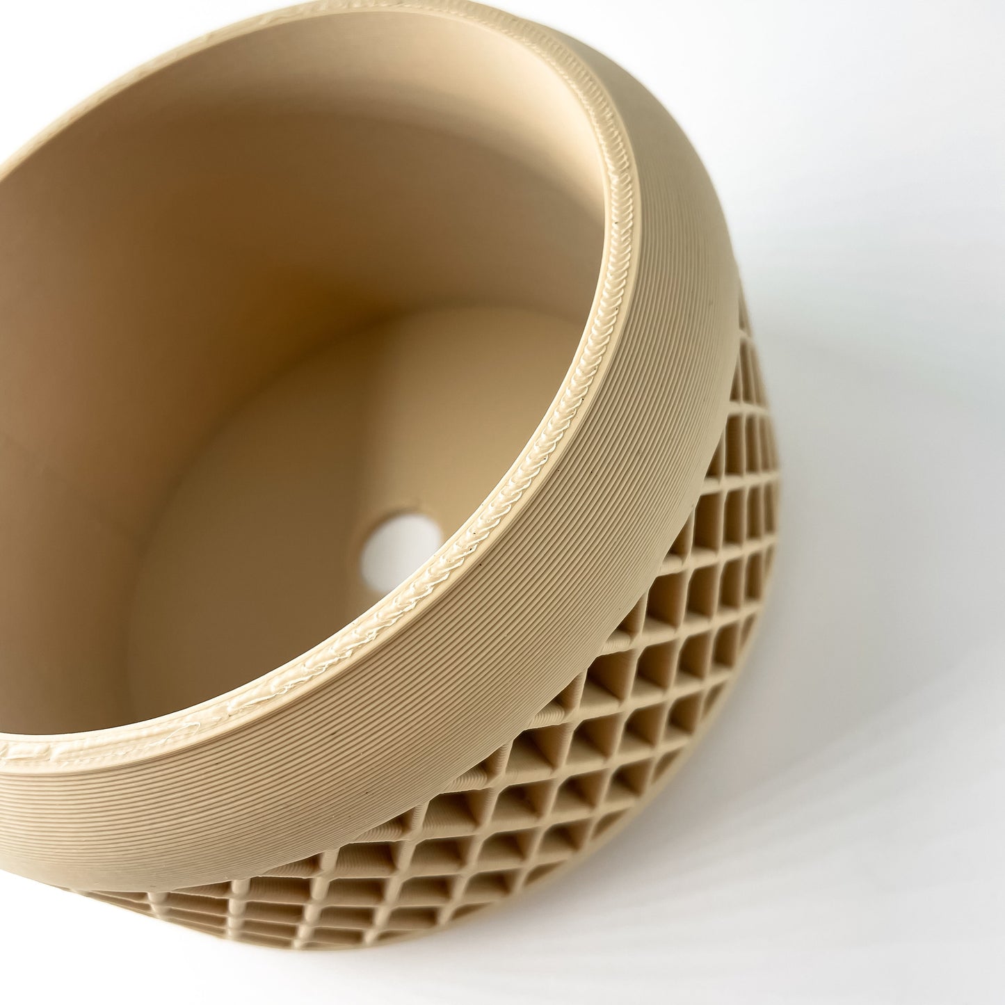 Moderner Blumentopf mit Drainage "Xivu"| Exklusiv 3D gedruckter Topf für Blumen & Pflanzen